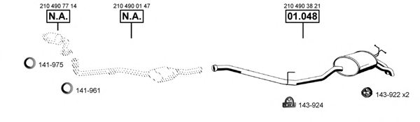 ASMET ME010880 Exhaust System